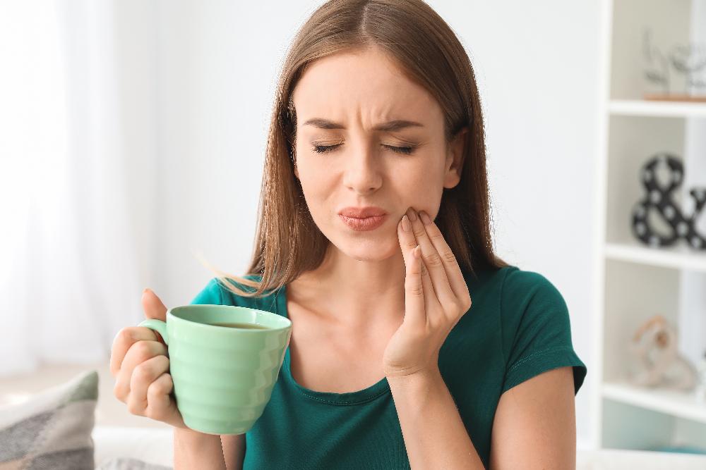 Woman with a toothache